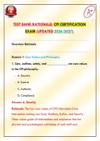 Test Bank Rationale&colon; CPI Certification Exam &lpar;Updated 2026&sol;2027&rpar;&NewLine;