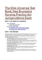 2026&sol;2027 Ultimate New Brunswick Nursing Jurisprudence Exam Bank&colon; S-Tier Practice Questions&comma; Case Scenarios & Complete CNNB Legal Rationales