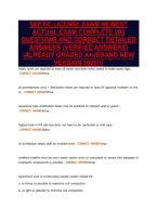 Septic License Exam Newest&NewLine;Actual Exam Complete 200&NewLine;Questions And Correct Detailed&NewLine;Answers &lpar;Verified Answers&rpar;&NewLine;&vert;Already Graded A&plus;&vert;&vert;Brand New&NewLine;Version 2026&excl;&excl;&excl;