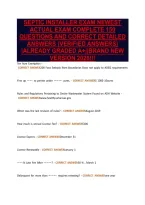 Septic Installer Exam Newest&NewLine;Actual Exam Complete 150&NewLine;Questions And Correct Detailed&NewLine;Answers &lpar;Verified Answers&rpar;&NewLine;&vert;Already Graded A&plus;&vert;&vert;Brand New&NewLine;Version 2026&excl;&excl;&excl;