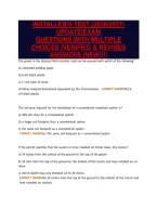 Installer's Test &lpar;2026&sol;2027&rpar;&NewLine;Update&vert;Exam&NewLine;Questions With Multiple&NewLine;Choices &vert;Verified & Revised&NewLine;Answers &lpar;New&rpar;&excl;&excl;&excl;