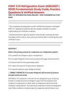 FDNY Z-51 Refrigeration Exam 2026&sol;2027 &vert; RSOE Fundamentals Study Guide&comma; Practice Questions & Verified Answers