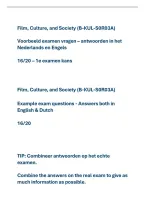 Examenopgaven met antwoorden English &plus; Nederlands&vert; Film&comma; Culture&comma; and Society &vert; 