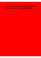 Introduction to the National Electrical Code 26105-11 &ndash; Trade Terms 2026