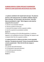 Alabama Medical Coding Specialist Examination Complete Exam Questions And Detailed Solutions