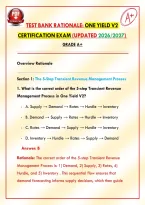 Test Bank Rationale&colon; One Yield V2 Certification Exam &lpar;Updated 2026&sol;2027&rpar; Grade A&plus;&NewLine;