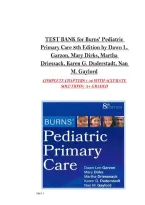 Burns&rsquo; Pediatric Primary Care 8th Edition Practice Questions & Answers &vert; Garzon&comma; Dirks&comma; Driessnack&comma; Duderstadt & Gaylord &vert; 2026