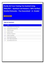 Florida ALF Core Training Test Assisted Living 2026&sol;2027 &ndash; Questions and Answers &vert; 100&percnt; Verified &vert; Detailed Rationales &ndash; Pass Guaranteed &ndash; A&plus; Graded