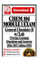 CHEM 104 Module 1-7 Exam &vert; General Chemistry II w&sol;Lab &vert; Portage Learning &vert; Q & A &vert; 100&percnt; Correct 2026&sol;2027 Edition &lpar;PDF&rpar;&period;