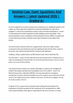Aviation Law&colon; Exam 1questions And&NewLine;Answers &vert; Latest Updated 2026 &vert;&NewLine;Graded A&plus;