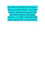 Medical Terminology&colon; A Short Course 9th Edition Practice Questions & Answers &vert; Chapters 1&ndash;5 &vert; Davi-Ellen Chabner &vert; ISBN 9780323824484