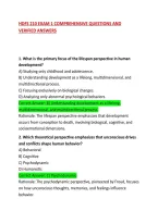 Hdfs 210 Exam 1 Comprehensive Questions And Verified Answers