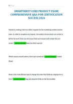 Smartsheet Core Product Exam&vert;&NewLine;Comprehensive Q&A For Certification&NewLine;Success 2026