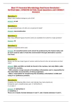Biod 171 Essential Microbiology Real Exam Simulation &ndash;&NewLine;Verified Q&A &vert; UPDATED ACTUAL Exam Questions and CORRECT&NewLine;Answers