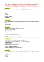 Biod 171 Essential Microbiology Study Guide & Practice Exam &vert;&NewLine;UPDATED ACTUAL Exam Questions and CORRECT Answers&NewLine;