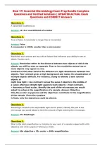 Biod 171 Essential Microbiology Exam Prep Bundle Complete&NewLine;Questions and Verified Solutions &vert; UPDATED ACTUAL Exam&NewLine;Questions and CORRECT Answers