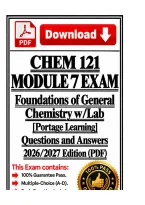 CHEM 121 Module Exam 7&NewLine;Portage General Chemistry w&sol;Lab 100&percnt; Correct