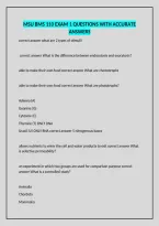 Msu Bms 110 Exam 1 Questions With Accurate Answers