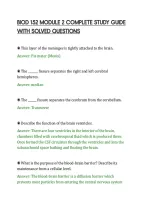 Biod 152 Module 2 Complete Study Guide With Solved Questions
