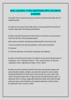 Bms 110 Exam 3-Msu Questions With Accurate Answers