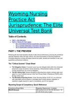 2026&sol;2027 Wyoming Nursing Jurisprudence Exam Test Bank &vert; S-Tier Ultimate Prep Guide &lpar;Q&A&rpar;