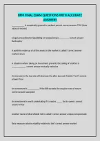 Bfm Final Exam Questions With Accurate Answers
