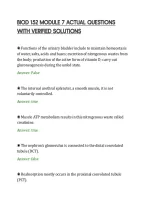 Biod 152 Module 7 Actual Questions With Verified Solutions