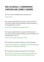 Biod 152 Module 7 Comprehensive Questions And Correct Answers