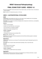 NR507 Advanced Pathophysiology Final Exam Study Guide &vert; Weeks 1&ndash;8 &vert; 2026 Update