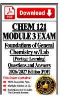 CHEM 121 Module Exam 3&NewLine;Portage General Chemistry w&sol;Lab 100&percnt; Correct&NewLine;