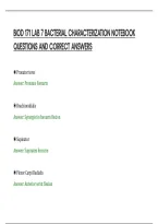 Biod 171 Lab 7 Bacterial Characterization Notebook Questions And Correct Answers