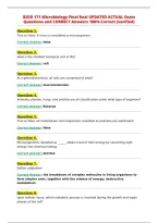 BIOD 171 Microbiology Final Real UPDATED ACTUAL Exam&NewLine;Questions and CORRECT Answers 100&percnt; Correct &lpar;verified&rpar;