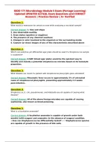 BIOD 171 Microbiology Module 5 Exam &lpar;Portage Learning&rpar;&NewLine;Updated UPDATED ACTUAL Exam Questions and CORRECT&NewLine;Answers &vert; Practice Review &vert; A&plus; Verified