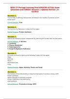 BIOD 171 Portage Learning Final UPDATED ACTUAL Exam&NewLine;Questions and CORRECT Answers &vert; Updated Review &vert; A&plus;&NewLine;Verified