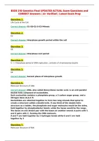 BIOD 210 Genetics Final UPDATED ACTUAL Exam Questions and&NewLine;CORRECT Answers &vert; A&plus; Verified &vert; Latest Exam Prep