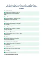 Understanding Cross Connection and Backflow&NewLine;Prevention &vert; UPDATED Questions with 100&percnt; Verified&NewLine;Answers