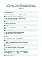 AWWA Water Treatment&comma; Introductory Laboratory&NewLine;Analysis &vert; UPDATED Questions with 100&percnt; Verified&NewLine;Answers&NewLine;