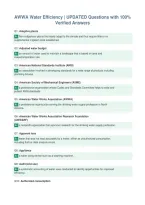 AWWA Water Efficiency &vert; UPDATED Questions with 100&percnt;&NewLine;Verified Answers