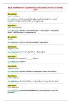 BIOL 235 Midterm 1 Questions and Answers &lpar;A&plus; Pass Material&rpar;&NewLine;2027&NewLine;