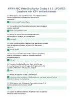 AWWA ABC Water Distribution Grades 1 & 2 &vert; UPDATED&NewLine;Questions with 100&percnt; Verified Answers