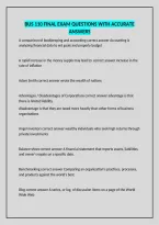 Bus 110 Final Exam Questions With Accurate Answers