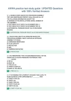 AWWA practice test study guide &vert; UPDATED Questions&NewLine;with 100&percnt; Verified Answers