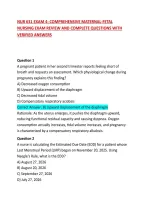Nur 631 Exam 4&colon; Comprehensive Maternal-Fetal Nursing Exam Review And Complete Questions With Verified Answers