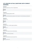 Cet Updated Actual Questions With Correct&NewLine;Answers