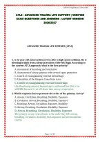 Atls - Advanced Trauma Life Support &vert; Verified Exam Questions And Answers - Latest Version 2026&sol;2027