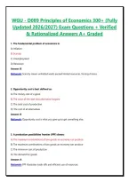 WGU - D089 Principles of Economics 300&plus; &lpar;Fully Updated 2026&sol;2027&rpar; Exam Questions &plus; Verified & Rationalized Answers A&plus; Graded