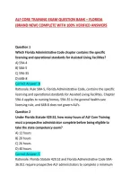 Alf Core Training Exam Question Bank &ndash; Florida &lpar;Brand New&rpar; Complete With 100&percnt; Verified Answers
