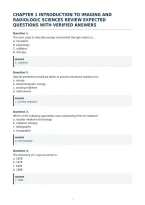 Chapter 1 Introduction To Imaging And&NewLine;Radiologic Sciences Review Expected&NewLine;Questions With Verified Answers