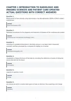Chapter 1 Introduction To Radiologic And&NewLine;Imaging Sciences And Patient Care Updated&NewLine;Actual Questions With Correct Answers