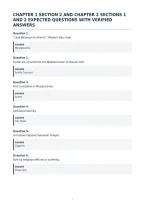 Chapter 1 Section 2 And Chapter 2 Sections 1&NewLine;And 2 Expected Questions With Verified&NewLine;Answers